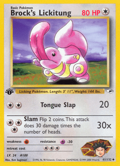 Brock's Lickitung #41 from Gym Heroes