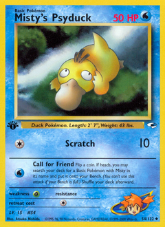 Misty's Psyduck #54 from Gym Heroes