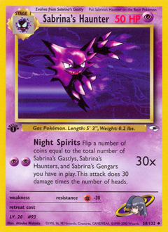 Sabrina's Haunter #58 from Gym Heroes