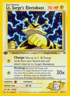 Lt. Surge's Electabuzz #6 from Gym Heroes