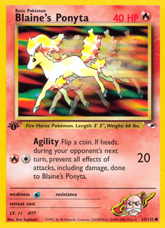 Blaine's Ponyta #63 from Gym Heroes