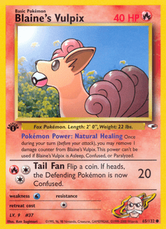 Blaine's Vulpix #65 from Gym Heroes