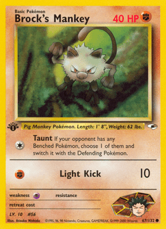 Brock's Mankey #67 from Gym Heroes