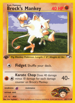 Brock's Mankey #68 from Gym Heroes