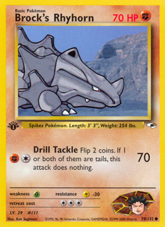 Brock's Rhyhorn #70 from Gym Heroes