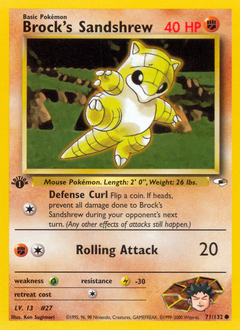 Brock's Sandshrew #71 from Gym Heroes