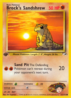 Brock's Sandshrew #72 from Gym Heroes