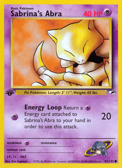 Sabrina's Abra #91 from Gym Heroes