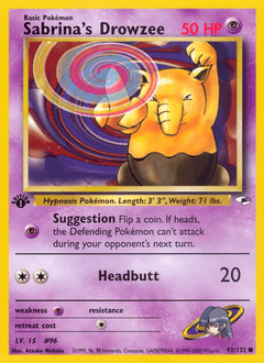 Sabrina's Drowzee #92 from Gym Heroes