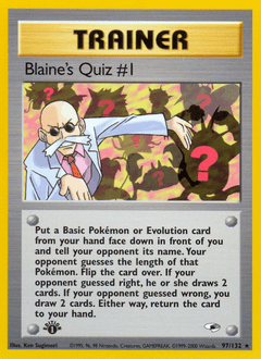 Blaine's Quiz #1 #97 from Gym Heroes