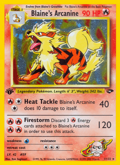 Blaine's Arcanine #1 from Gym Challenge