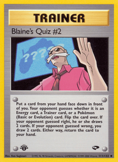 Blaine's Quiz #2 #111 from Gym Challenge