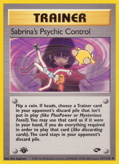 Sabrina's Psychic Control #121 from Gym Challenge