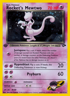 Rocket's Mewtwo #14 from Gym Challenge