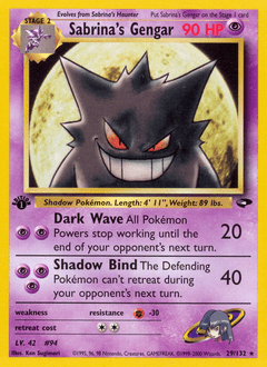Sabrina's Gengar #29 from Gym Challenge