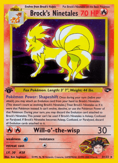Brock's Ninetales #3 from Gym Challenge