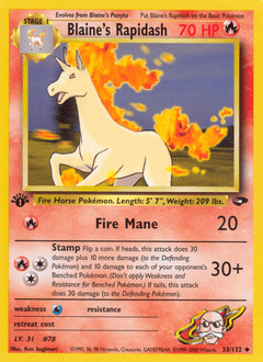 Blaine's Rapidash #33 from Gym Challenge