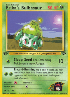 Erika's Bulbasaur #39 from Gym Challenge
