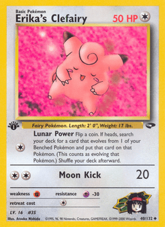 Erika's Clefairy #40 from Gym Challenge