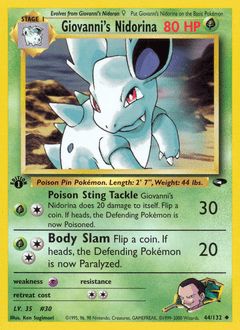 Giovanni's Nidorina #44 from Gym Challenge