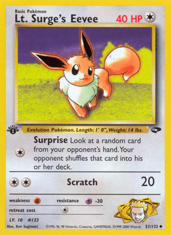 Lt. Surge's Eevee #51 from Gym Challenge