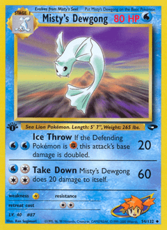 Misty's Dewgong #54 from Gym Challenge