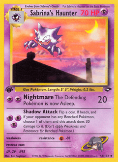 Sabrina's Haunter #55 from Gym Challenge