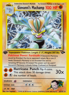 Giovanni's Machamp #6 from Gym Challenge