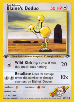 Blaine's Doduo #61 from Gym Challenge