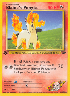 Blaine's Ponyta #64 from Gym Challenge