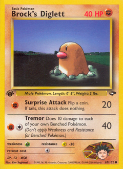 Brock's Diglett #67 from Gym Challenge