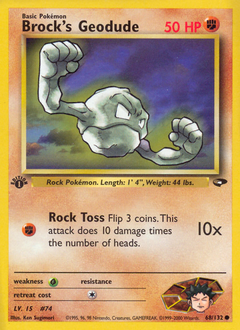 Brock's Geodude #68 from Gym Challenge