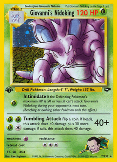 Giovanni's Nidoking #7 from Gym Challenge