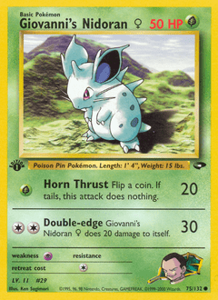 Giovanni's Nidoran♀ #75 from Gym Challenge