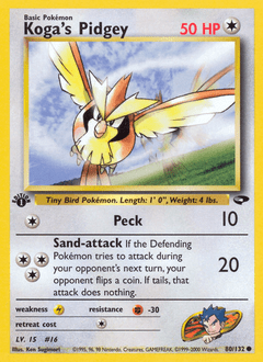 Koga's Pidgey #80 from Gym Challenge