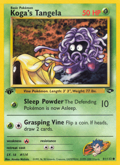 Koga's Tangela #81 from Gym Challenge