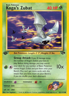 Koga's Zubat #83 from Gym Challenge