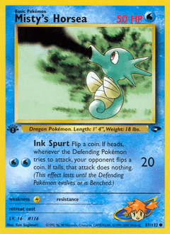 Misty's Horsea #87 from Gym Challenge
