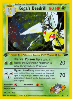Koga's Beedrill #9 from Gym Challenge