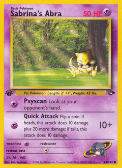 Sabrina's Abra #94 from Gym Challenge
