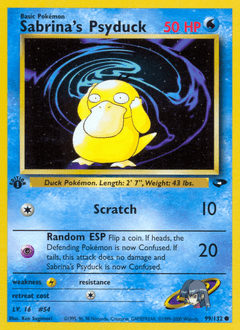 Sabrina's Psyduck #99 from Gym Challenge