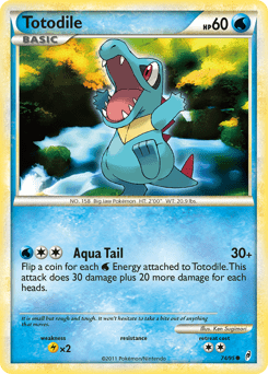 Totodile #74 by Ken Sugimori
