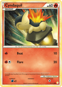 Cyndaquil #61 from HeartGold & SoulSilver