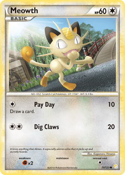 Meowth #75 from HeartGold & SoulSilver