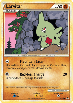 Larvitar #50 from HS—Unleashed