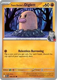 Team Rocket's Diglett #100 from Ascended Heroes