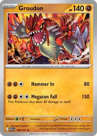 Groudon #108 from Ascended Heroes