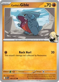 Cynthia's Gible #109 from Ascended Heroes