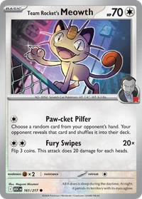 Team Rocket's Meowth #161 from Ascended Heroes