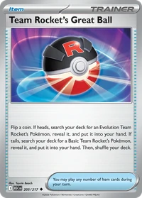 Team Rocket's Great Ball #205 from Ascended Heroes